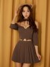 ブラウン　モデル:三上悠亜　身長:159cm　着用サイズ:Sサイズ