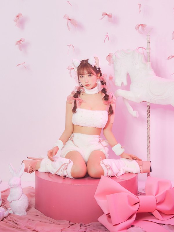 画像18: 【即日発送】【ハロウィン】 もこもこキャットリボンセットアップ 【コスプレ6点セット】 【Fサイズ/3カラー】[HC03]