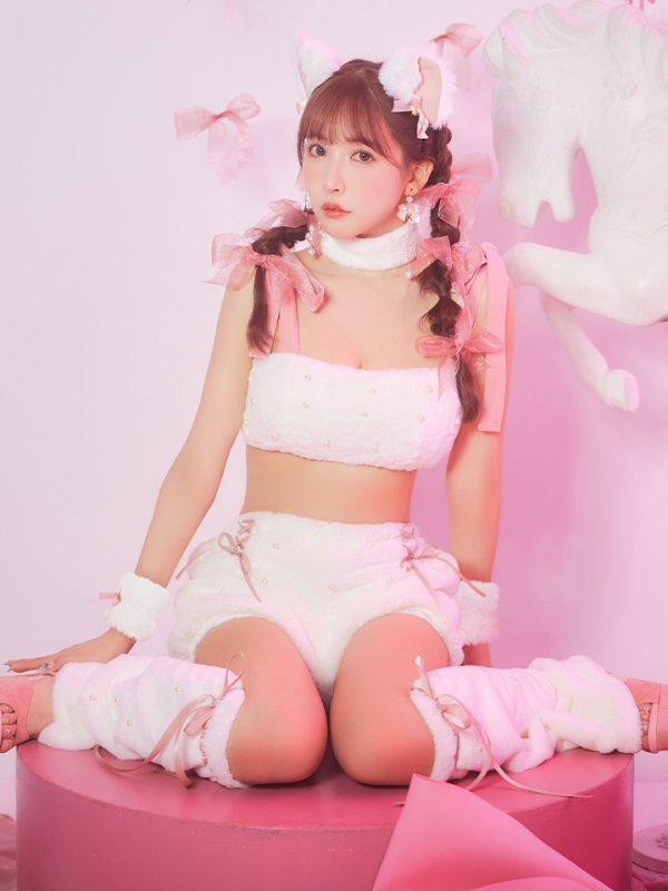 画像23: 【即日発送】【ハロウィン】 もこもこキャットリボンセットアップ 【コスプレ6点セット】 【Fサイズ/3カラー】[HC03]