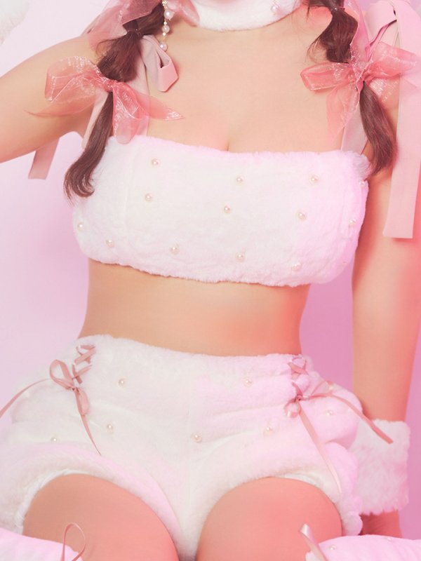 画像29: 【即日発送】【ハロウィン】 もこもこキャットリボンセットアップ 【コスプレ6点セット】 【Fサイズ/3カラー】[HC03]