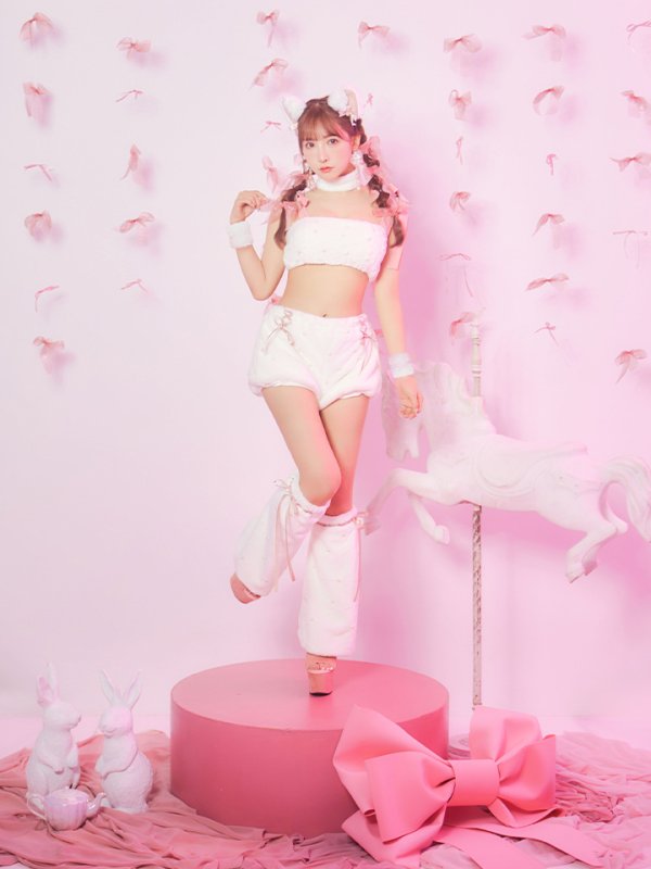 画像32: 【即日発送】【ハロウィン】 もこもこキャットリボンセットアップ 【コスプレ6点セット】 【Fサイズ/3カラー】[HC03]