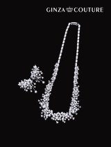 【アクセサリー：セット】【ERUKEI エルケイ】パールビジューネックレス&ピアスセット[OF02]