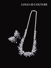 【アクセサリー：セット】【ERUKEI エルケイ】パールビジューネックレス&ピアスセット[OF02]