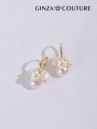 【アクセサリー：ピアス】【ERUKEI エルケイ】パール＆フラワーピアス[OF02]