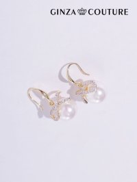 【アクセサリー：ピアス】【ERUKEI エルケイ】ビジュー＆パールピアス[OF02]