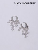 【アクセサリー：ピアス】【ERUKEI エルケイ】ティアドロップビジューピアス[OF02]