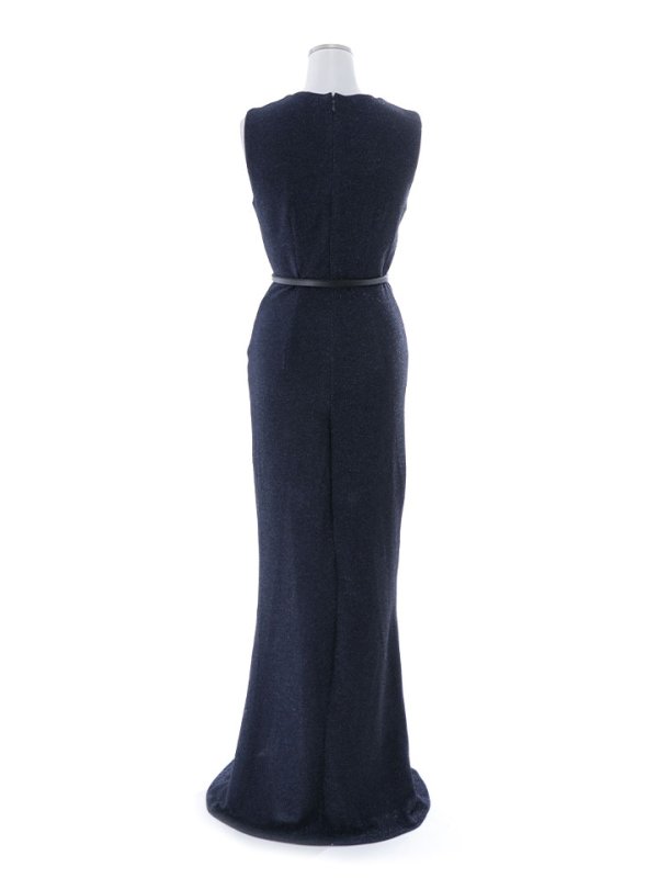 画像39: グリッターラメロングドレス/ワンカラー/カシュクール/ノースリーブ/ベルト/谷間見せ/背中隠し/キャバドレス 【S-Lサイズ/5カラー】[OF03B] 【IM】