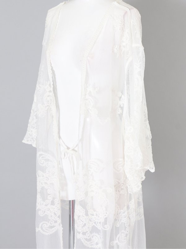 画像16: 【即日発送】【ビキニ】【水着小物：カーディガン】ロングスリーブレースカーディガン[YMT]