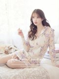 ビッグフラワープリントセットアップパーカー/ジャージ/スウェット/部屋着/パジャマ/[HC02]