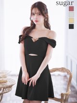 SALE!【高級ドレスセール】【Kylie/カイリー】ラメ/ ビジュー/ シアー/ 切替/ キャミソール/ フレア/ ミニドレス/ キャバドレス【HC03】