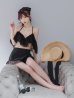 画像8: 【予約商品/7月上旬発送予定】【ビキニ】ドットシアーオフショルスカート付きビキニ 3点セット【水着】[YMT]