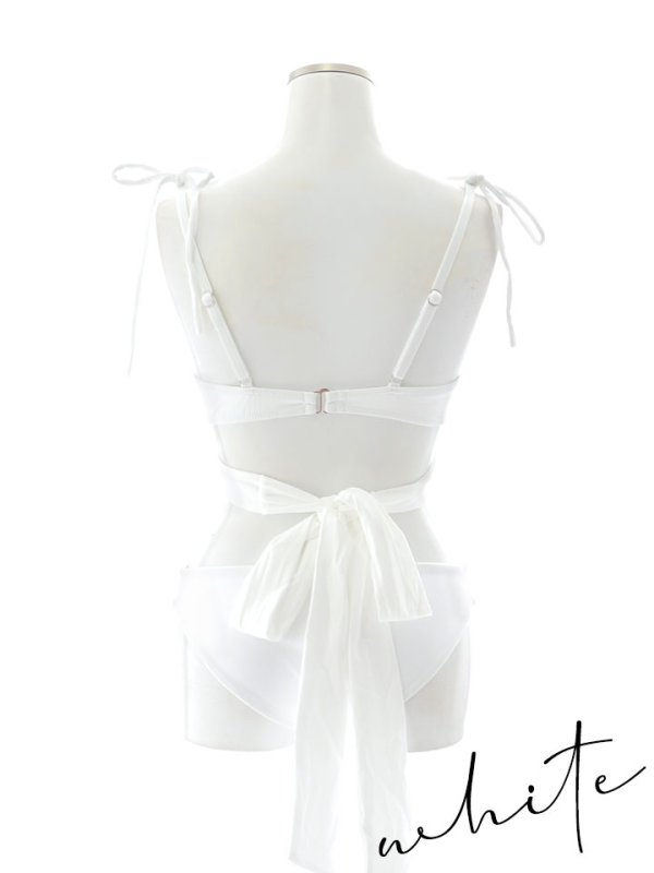 画像31: 【即日発送】【ビキニ】【水着】バッククロスリボンワンカラービキニ 2点セット [YMT]