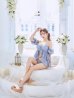 画像3: 【即日発送】【ビキニ】【水着】フリルシフォン×オフショルダー ビキニ  2点セット[YMT]