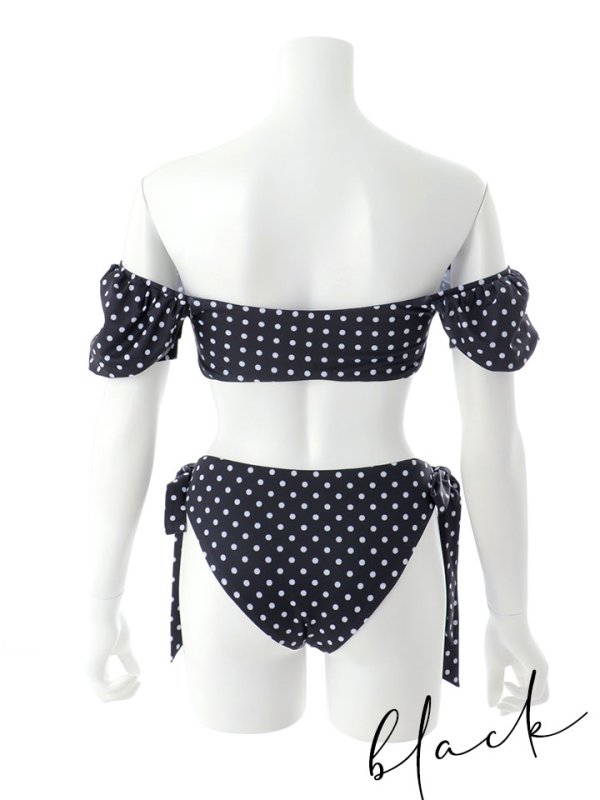 画像22: 【即日発送】【ビキニ】【水着】ドットリボン2WAYビキニ 2点セット [YMT]