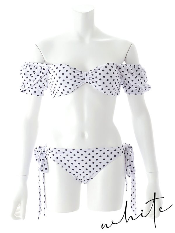 画像27: 【即日発送】【ビキニ】【水着】ドットリボン2WAYビキニ 2点セット [YMT]