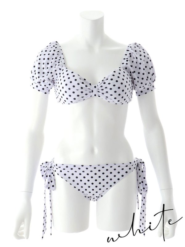 画像29: 【即日発送】【ビキニ】【水着】ドットリボン2WAYビキニ 2点セット [YMT]