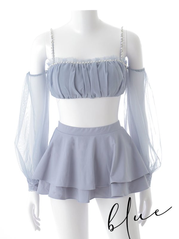 画像26: 【即日発送】【ビキニ】【水着】オフショルダーシアースリーブビキニ [YMT]