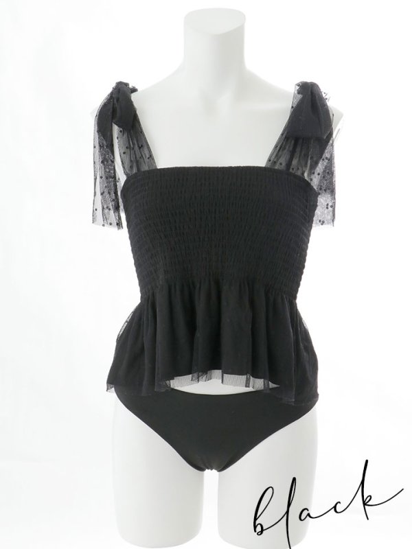 画像19: 【即日発送】【ビキニ】【水着】立体リボンフリルスカートビキニ  3点セット [YMT]