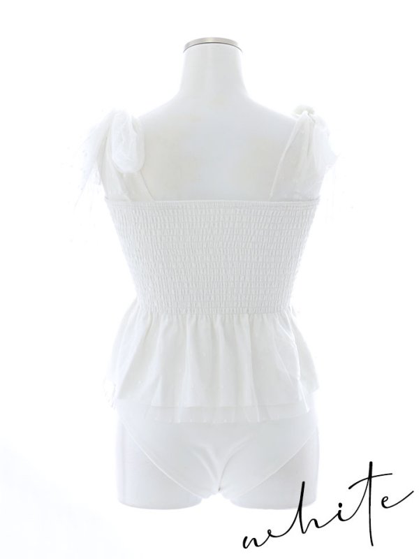 画像22: 【即日発送】【ビキニ】【水着】立体リボンフリルスカートビキニ  3点セット [YMT]