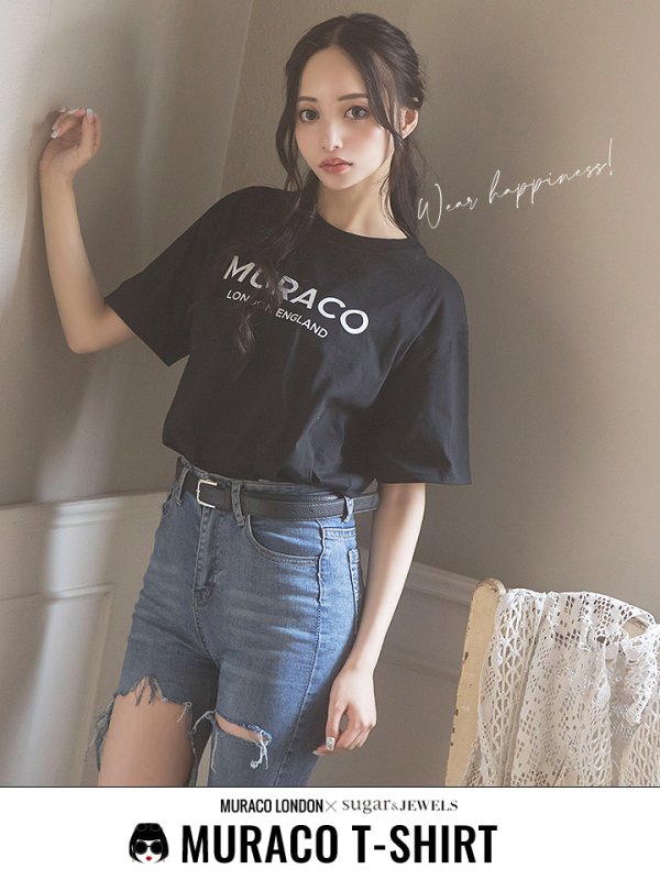 画像1: 【MURACO×sugar&JEWELS】MURACOLONDON ムラココラボTシャツ/ シンプルロゴデザイン【S-XLサイズ】