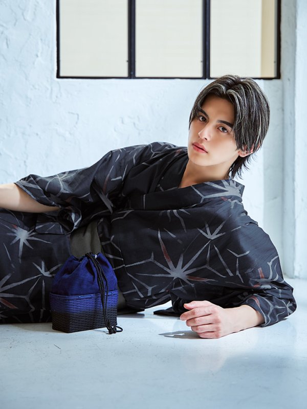 モデル：元之介　身長181cm　着用サイズ：Lサイズ