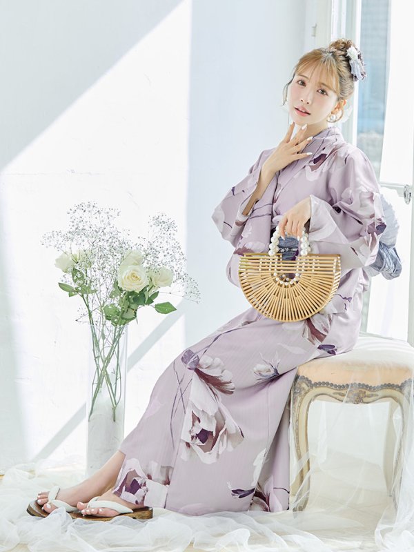 画像10: 【即日発送】【浴衣セール！】ロマンティックピオニー浴衣  【浴衣３点セット 浴衣/帯/下駄】[YMT]