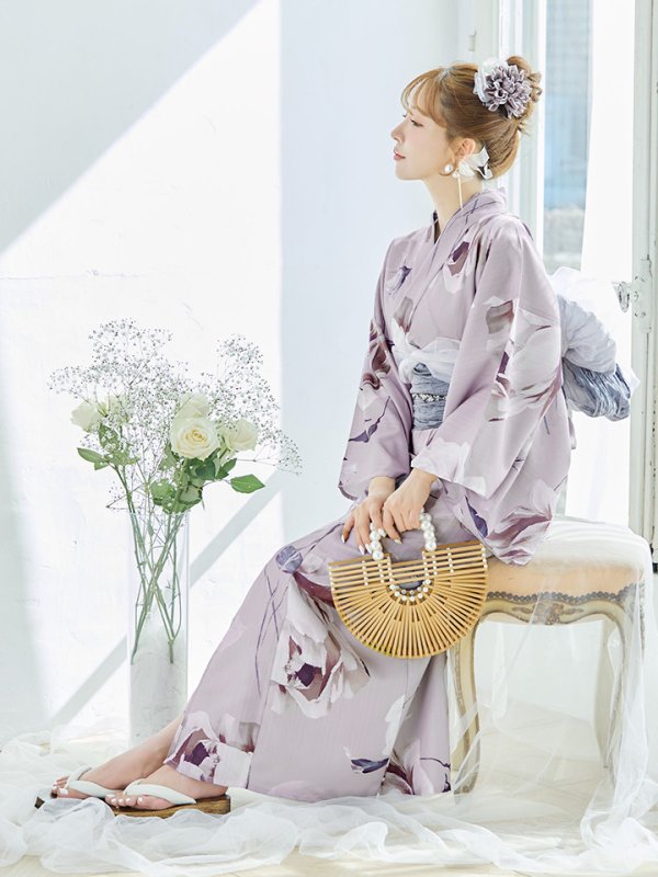 画像11: 【即日発送】【浴衣セール！】ロマンティックピオニー浴衣  【浴衣３点セット 浴衣/帯/下駄】[YMT]