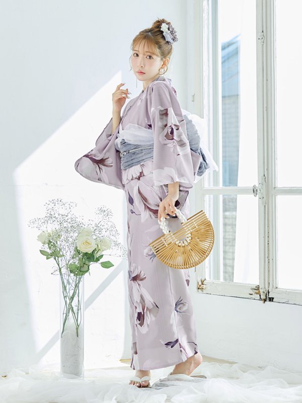 画像5: 【即日発送】【浴衣セール！】ロマンティックピオニー浴衣  【浴衣３点セット 浴衣/帯/下駄】[YMT]
