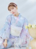 【即日発送】シャーベットフラワー牡丹浴衣 OBI-siwa-200-kj-13-OW / HIMO-903-kj-W / HEKO-800-sb-5-W / YA-1079-kj-7-W / GETA-01-kj-3-IV[YMT]