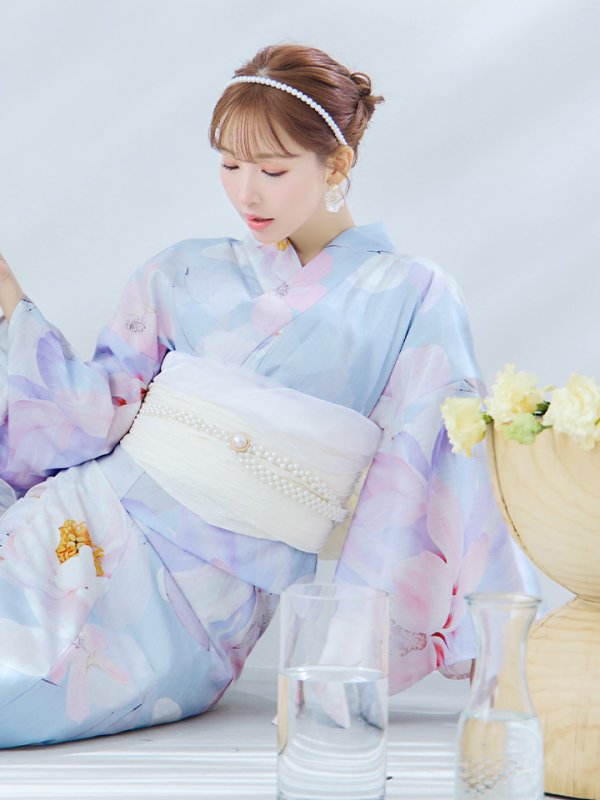 画像14: 【即日発送】シャーベットフラワー牡丹浴衣  【浴衣３点セット 浴衣/帯/下駄】[YMT]