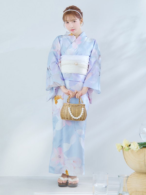 画像4: 【即日発送】シャーベットフラワー牡丹浴衣  【浴衣３点セット 浴衣/帯/下駄】[YMT]