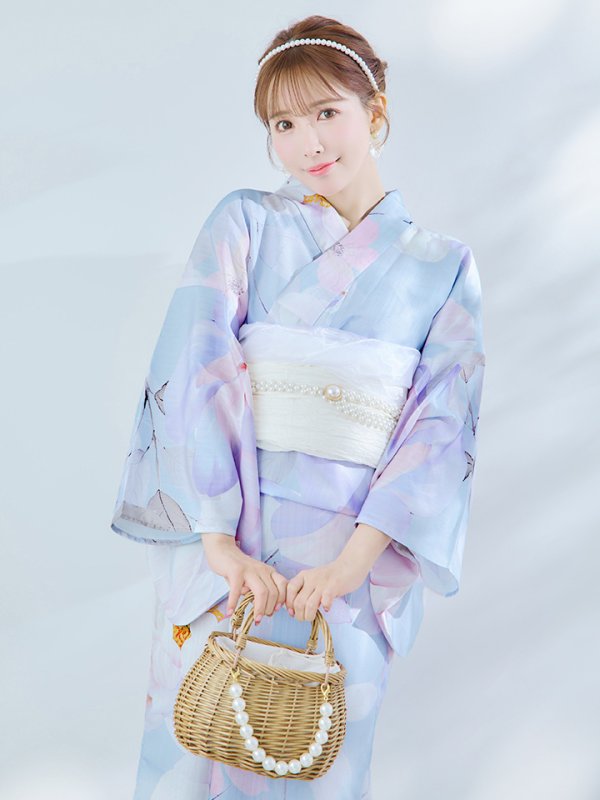 画像5: 【即日発送】シャーベットフラワー牡丹浴衣  【浴衣３点セット 浴衣/帯/下駄】[YMT]