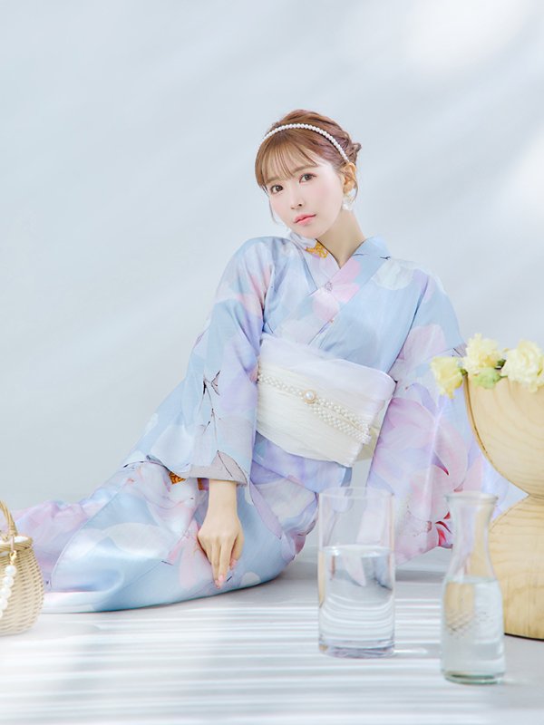 画像8: 【即日発送】シャーベットフラワー牡丹浴衣  【浴衣３点セット 浴衣/帯/下駄】[YMT]