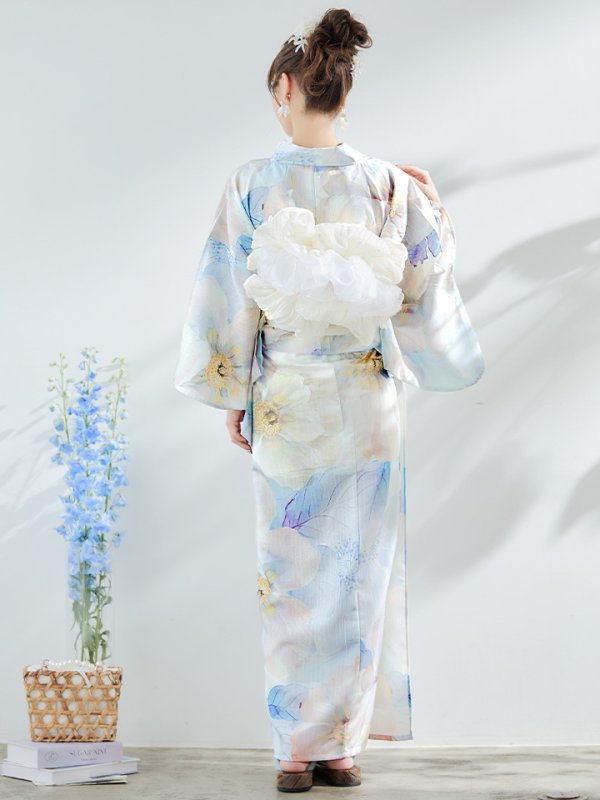画像18: 【即日発送】アイシーフラワー牡丹浴衣  【浴衣３点セット 浴衣/帯/下駄】[YMT]