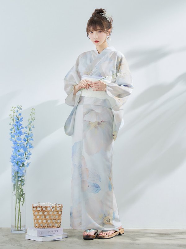 画像5: 【即日発送】アイシーフラワー牡丹浴衣  【浴衣３点セット 浴衣/帯/下駄】[YMT]