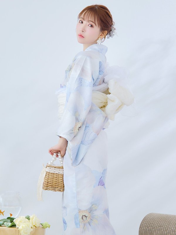 画像3: 【即日発送】アイシーフラワー牡丹浴衣  【浴衣３点セット 浴衣/帯/下駄】[YMT]