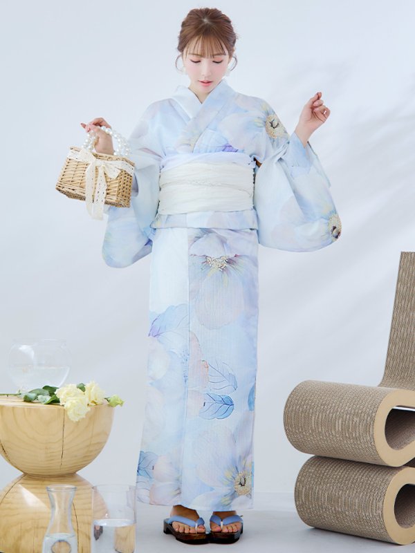 画像4: 【即日発送】アイシーフラワー牡丹浴衣  【浴衣３点セット 浴衣/帯/下駄】[YMT]