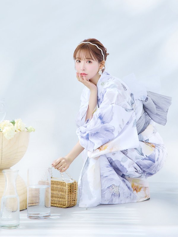 画像10: 【即日発送】シャーベットフラワー牡丹浴衣  【浴衣３点セット 浴衣/帯/下駄】[YMT]