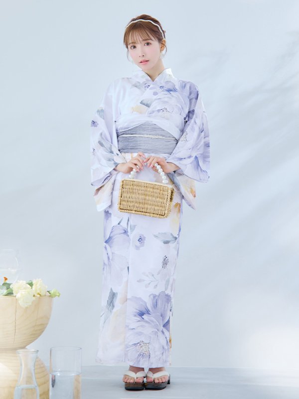 画像4: 【即日発送】シャーベットフラワー牡丹浴衣  【浴衣３点セット 浴衣/帯/下駄】[YMT]