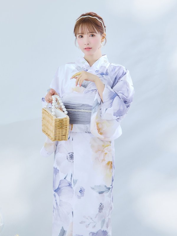 画像6: 【即日発送】シャーベットフラワー牡丹浴衣  【浴衣３点セット 浴衣/帯/下駄】[YMT]