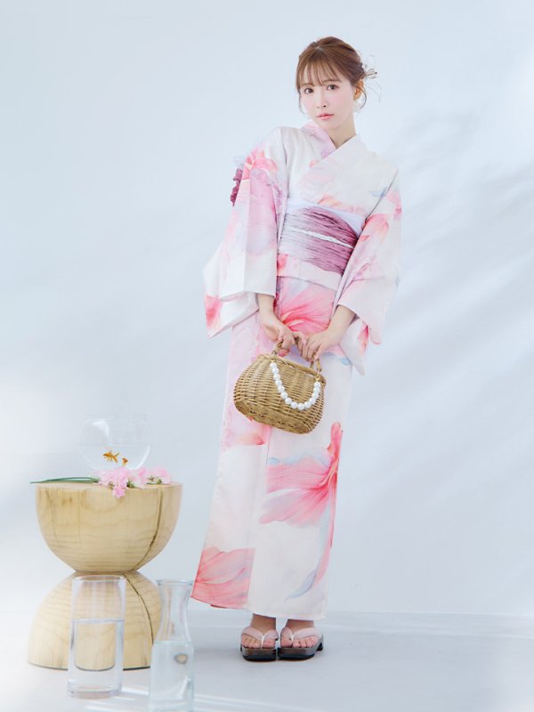 画像10: 【即日発送】ニュアンスピンク金魚浴衣  【浴衣３点セット 浴衣/帯/下駄】[YMT]