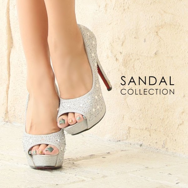 画像15: 【5サイズ/4カラー】敷き詰められた輝くストーンが豪華に煌めく♪☆12cmヒールオープントゥパンプス[OF02]