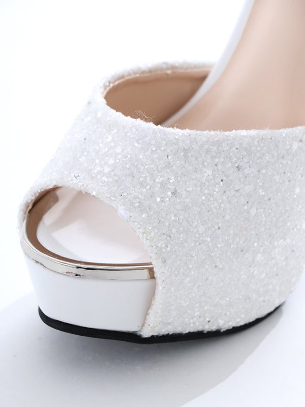 画像6: ストラップ/ビジュー/12cmヒール/厚底/グリッター/ラメ/サンダル【34-40サイズ/3カラー】[OF02]