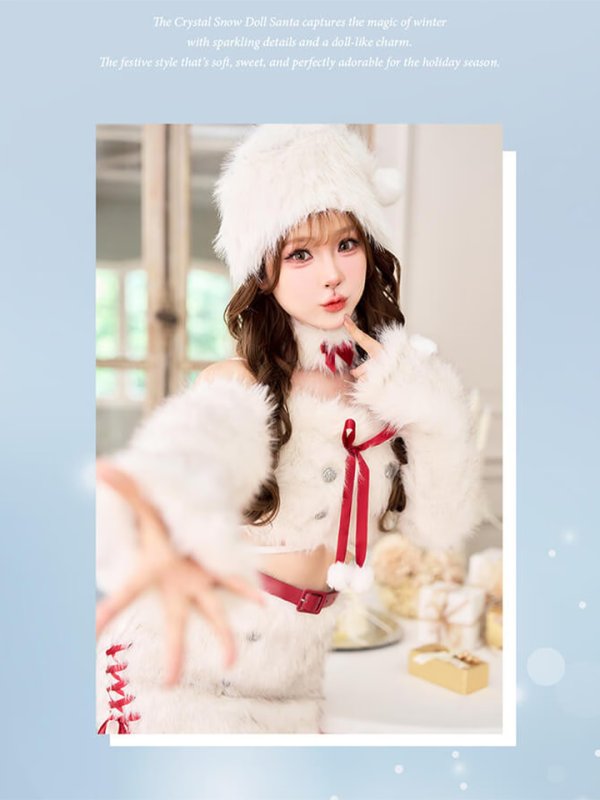 画像4: 【即日発送】【サンタ】クリスタルスノードールサンタ【Malymoon/マリームーン】【コスプレ8点セット】【Fサイズ/1カラー】[OF03]