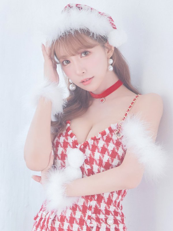 画像9: 【サンタセール！】【サンタコス5点セット】【S-XLサイズ/1カラー】千鳥柄ツイードキャミドレスサンタコスプレ[YMT]