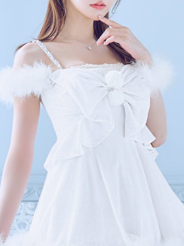 画像33: 【ノベルティ対象】【即日発送！】【サンタコス 4点セット】【XS-Lサイズ/4カラー】フロントビッグリボンオフショルフレアサンタ[YMT]