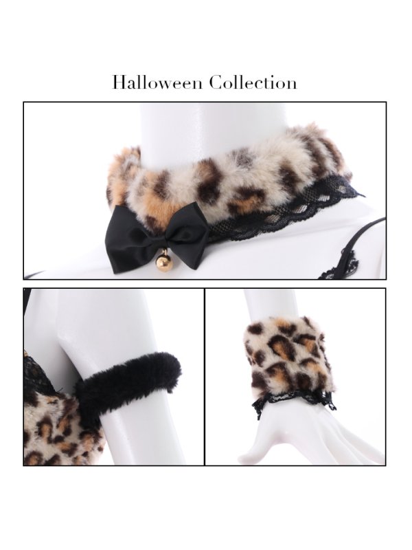 画像15: 【即日発送！】【sugar nine×マリームーンコラボ】 セクシーレオパードコスプレセット【ハロウィン7点セット】【XS-Lサイズ/1カラー】[HC02]