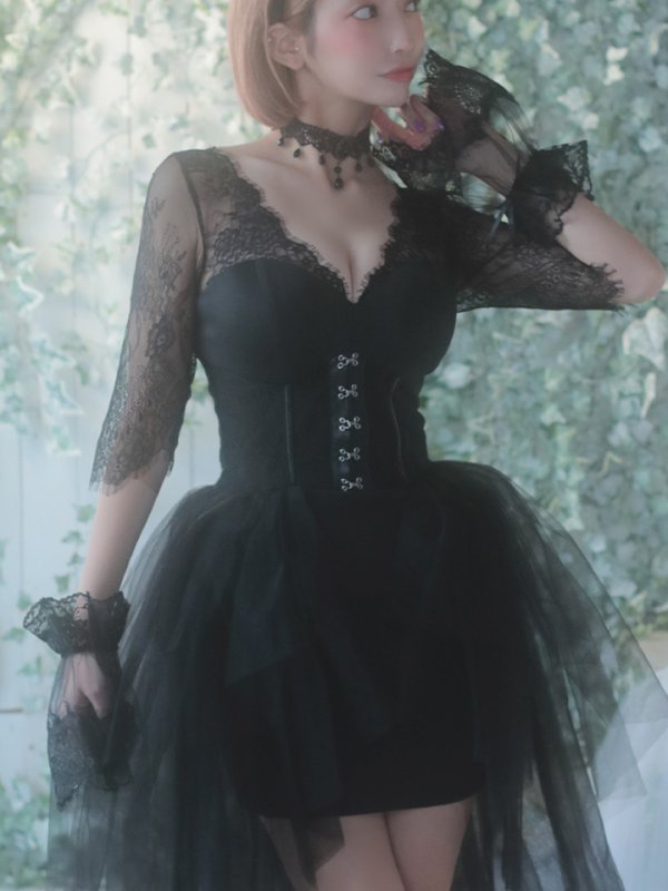 画像4: 【即日発送】ブラックバニーコスプレセット【sugar nineハロウィン4点セット】 【S-XLサイズ/1カラー】(H122YN)【OF01】