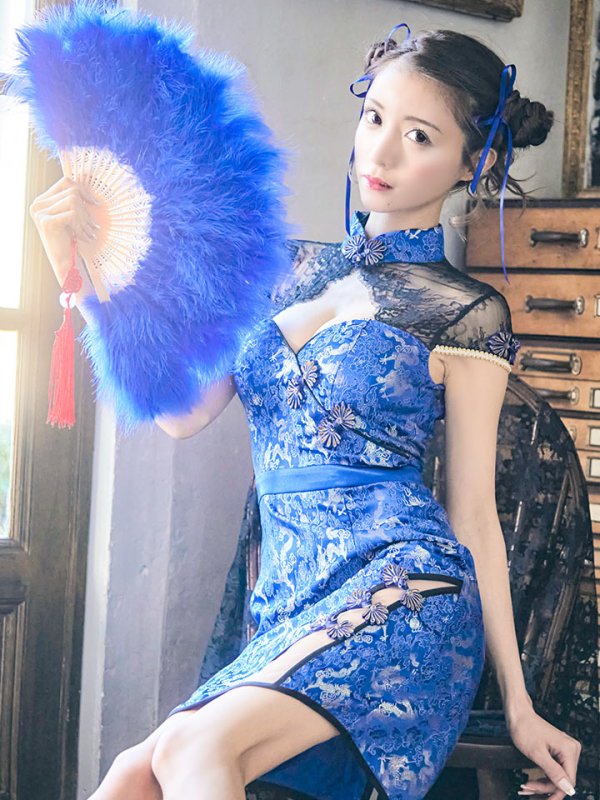 画像9: 【即日発送】タイトチャイナ服ドレスコスプレセット【sugar nineハロウィンコスプレ2点セット】【4サイズ/3カラー】(SE01YN)【HC03-U】