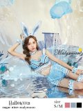【即日発送】【sugar nine×マリームーンコラボ】 セクシーレースバニーコスプレセット【sugar nineハロウィンコスプレ7点セット】【S-Mサイズ/3カラー】[HC02]